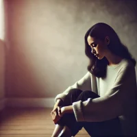 復縁できなくて悲しむ女性